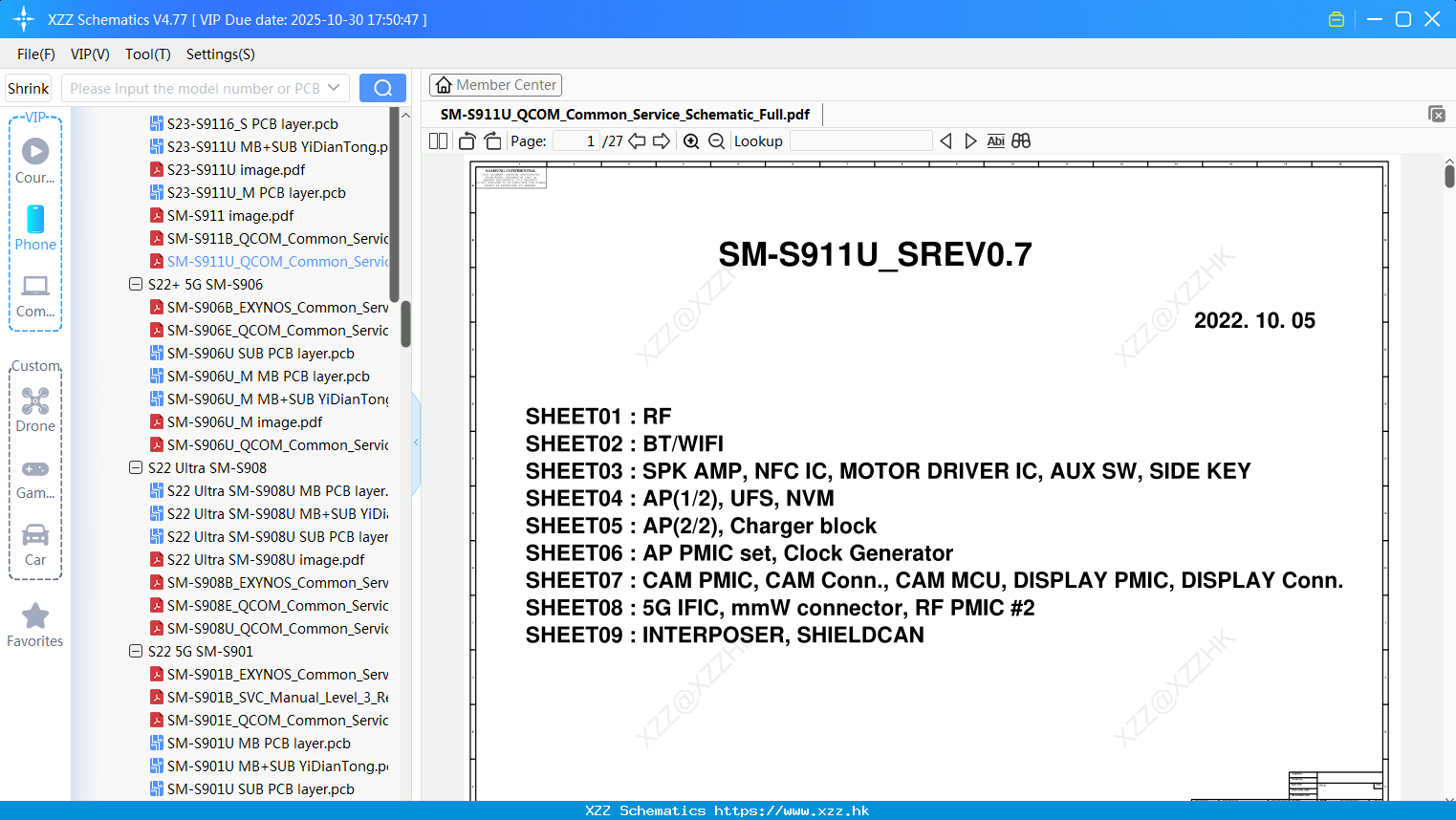 Samsung SM-S911U_QCOM_Common_Service_Schematic_Full
